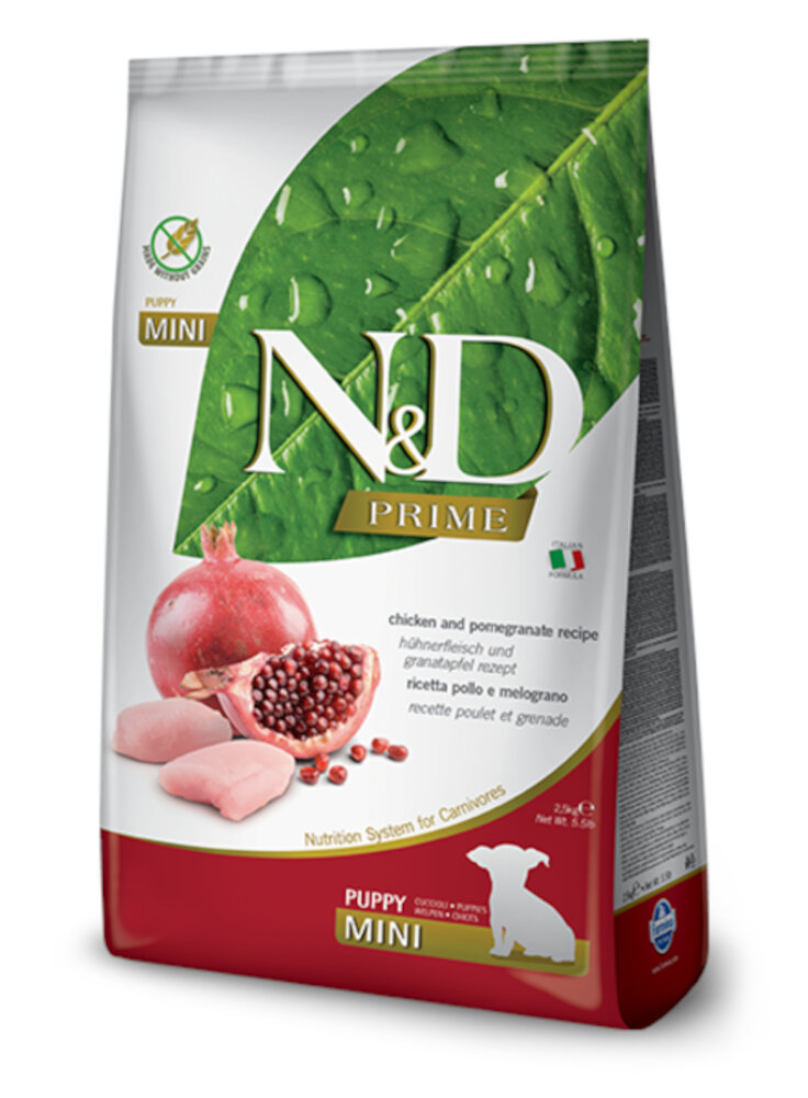 N&D FV PRIME GRAIN FREE canine - POLLO & MELOGRANO PUPPY MINI