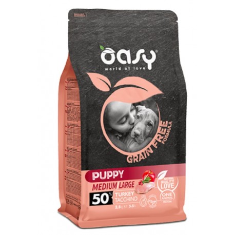 Oasy dog Grain Free Puppy Medium large Taccchino kg 2,5