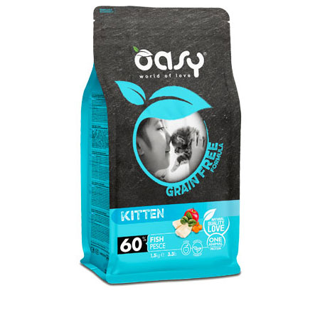 Oasy Dry Cat Grain Free Kitten pesce 1,5kg