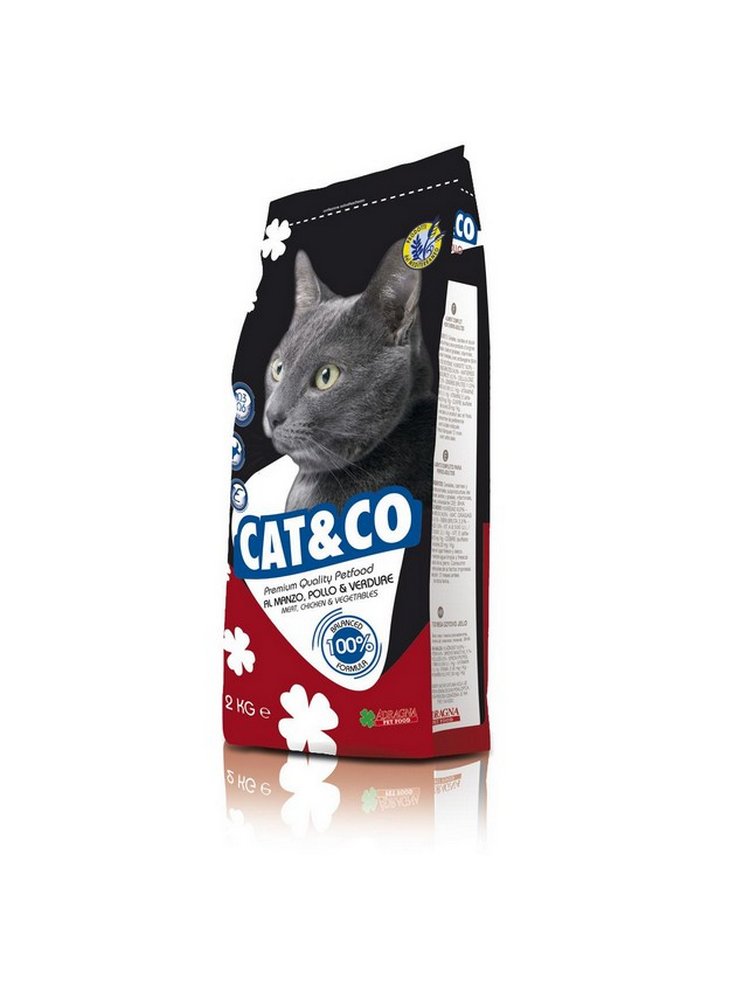 Cat & co Adult gatto kg 2 manzo pollo e verdure