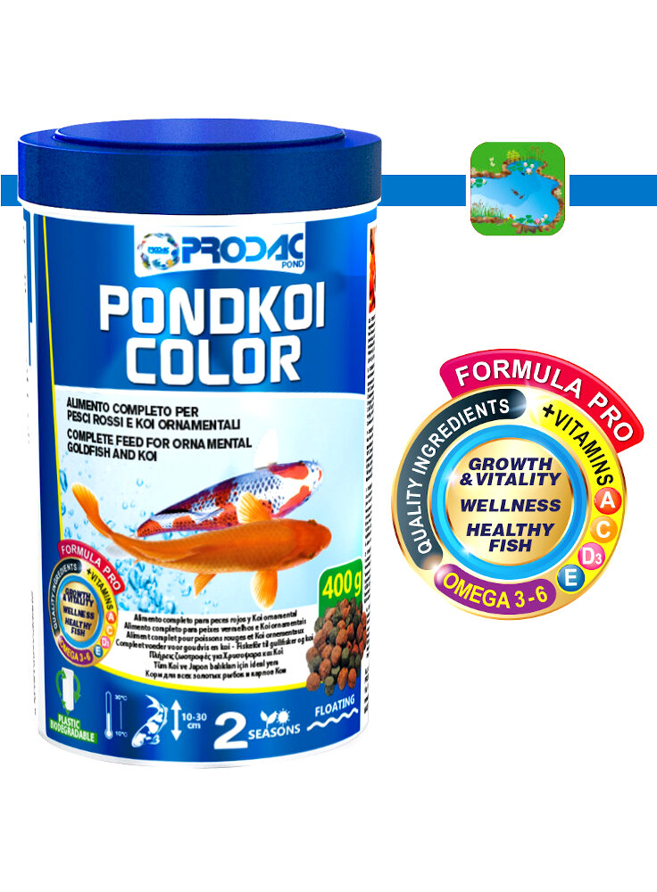 Prodac Pondkoi color Small Alimento per Pesci Ornamentali