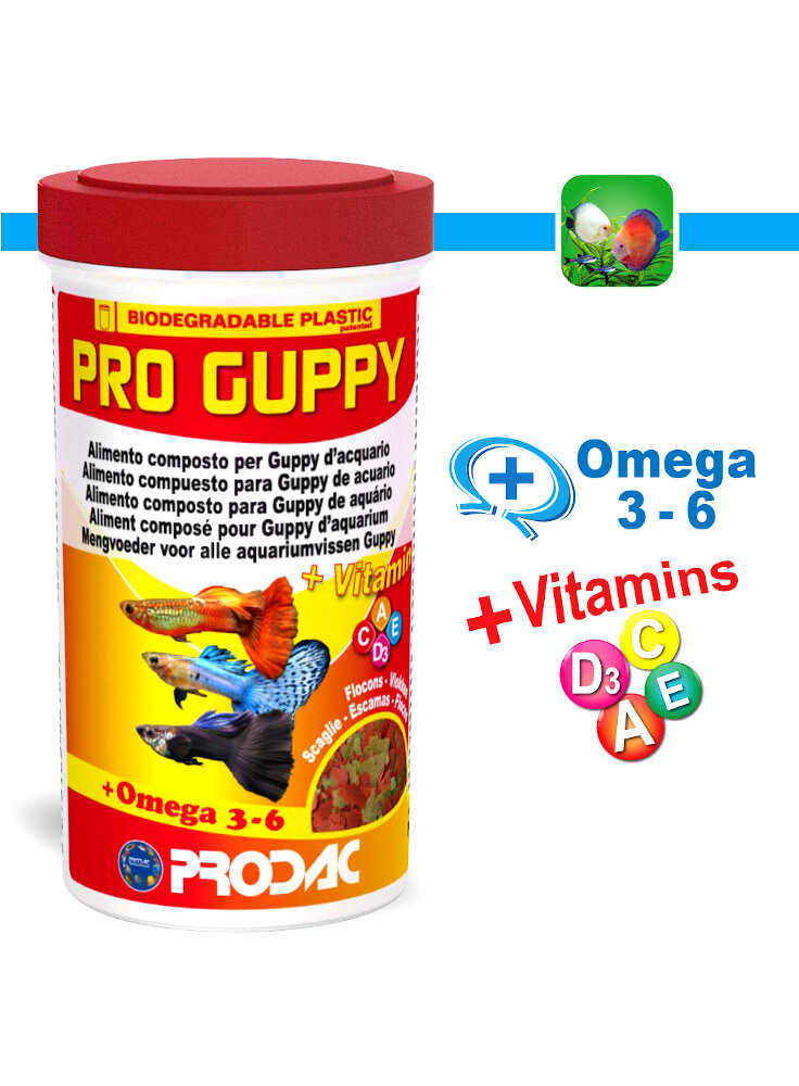 Prodac Pro Guppy Alimento per Pesci Guppy d'acquario