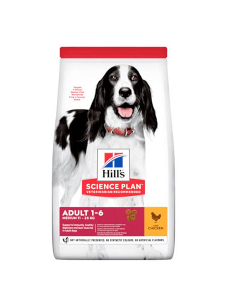 Hill's canine adult medium al pollo 2,5 e 14 kg
