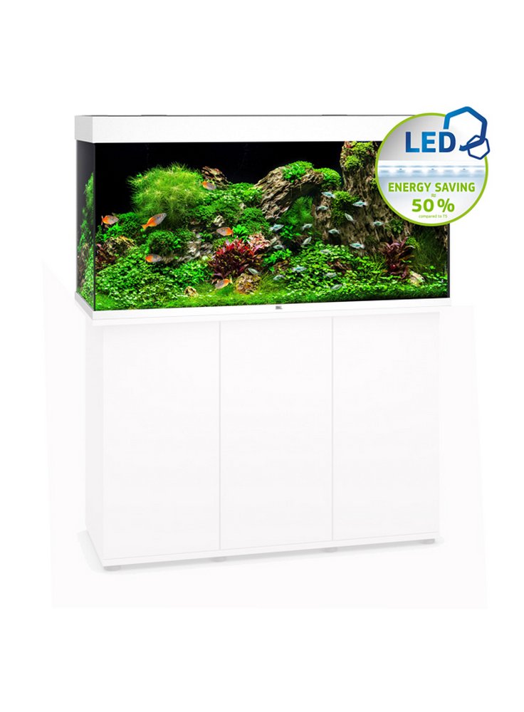 Acquario juwel Rio 350 Led nero bianco darkwood + allestimento dolce o marino e kit manutenzione omaggio