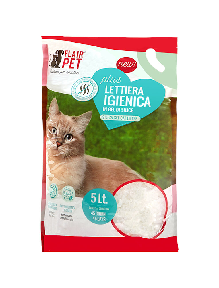 flair pet Lettiera per gatti antibatterica al silicio lunga durata