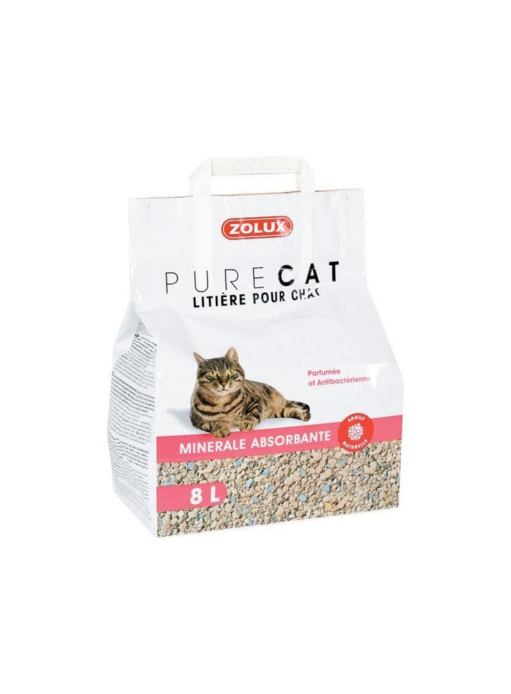 Lettiera per gatti assorbente purecat 8lt