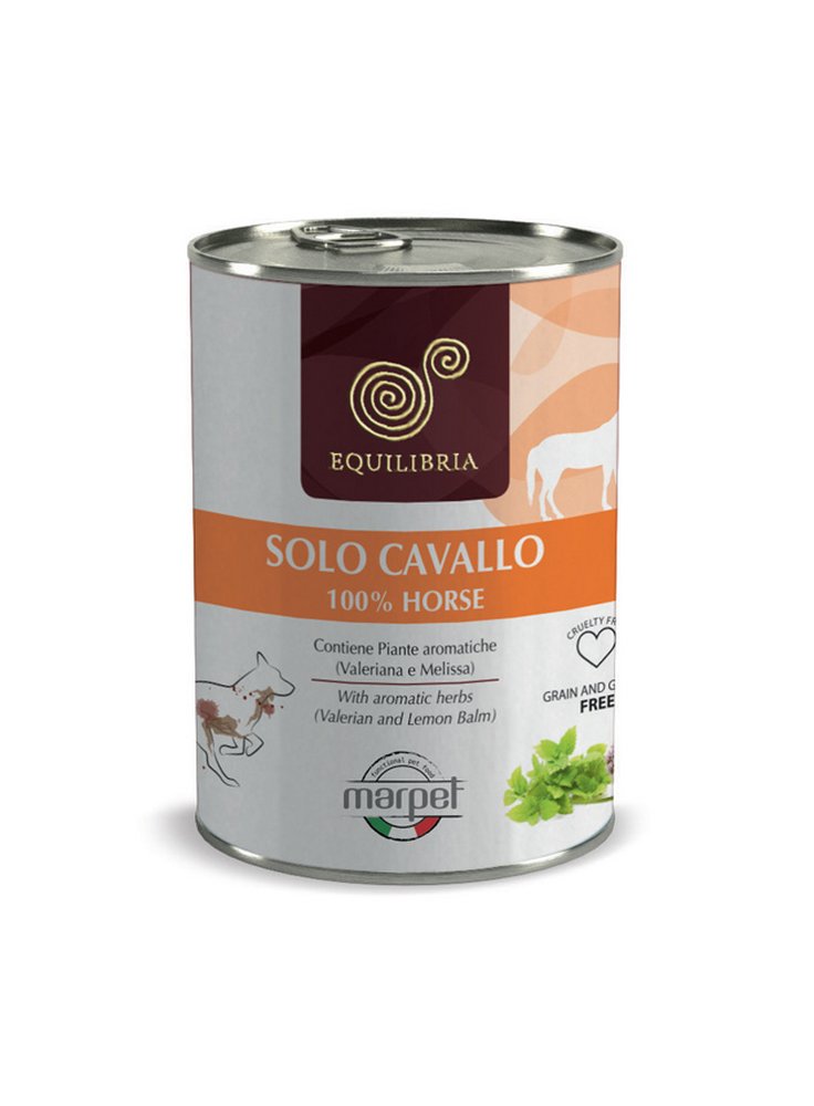 Cibo per cani EQUILIBRIA SOLO Monoproteico cavallo 400 gr