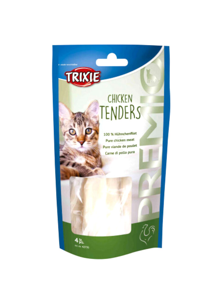 Snack per gatti trixie carne di pollo essiccata 4pz 70gr