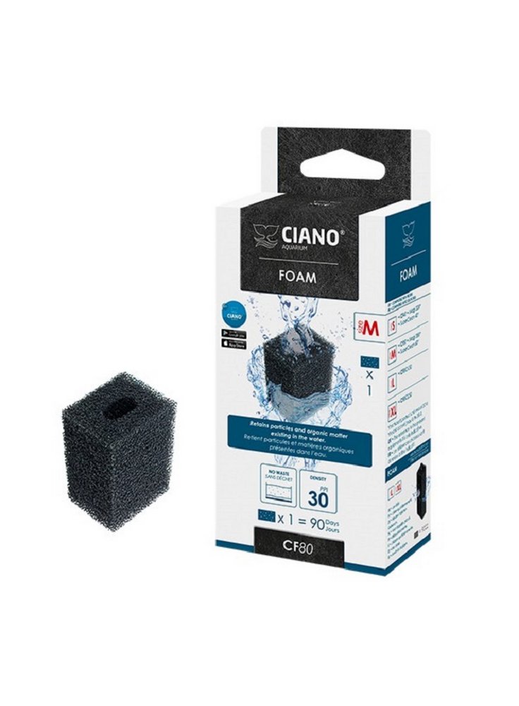 Ciano Foam M PPI30 spugna di ricambio per acquario aqua