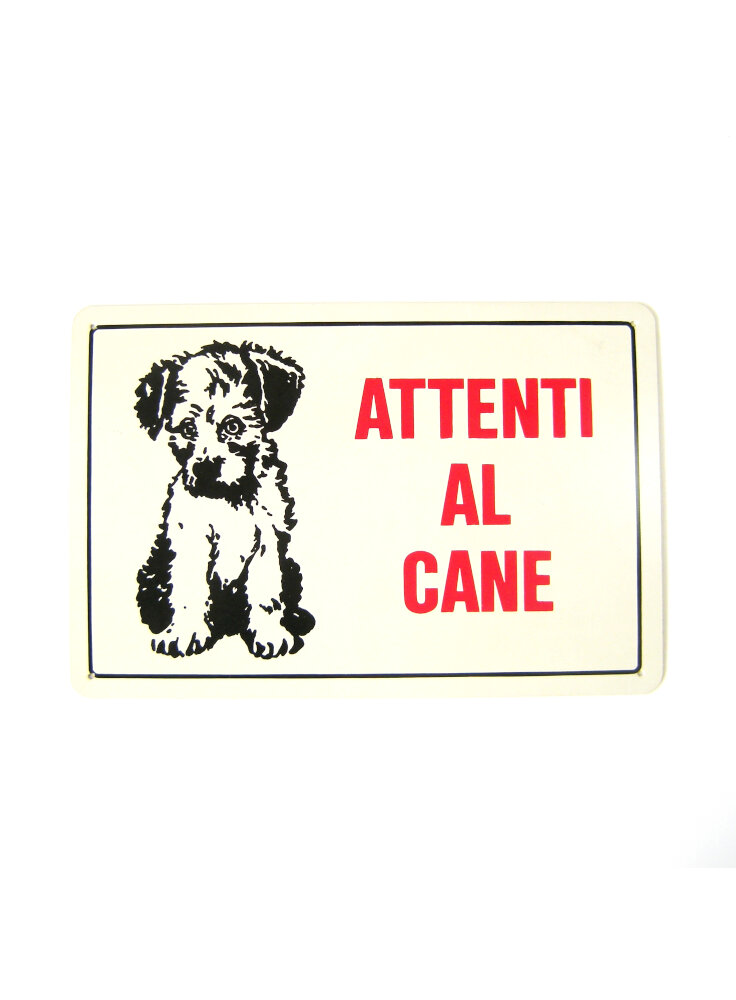 Targa ATTENTI AL CANE 30x20