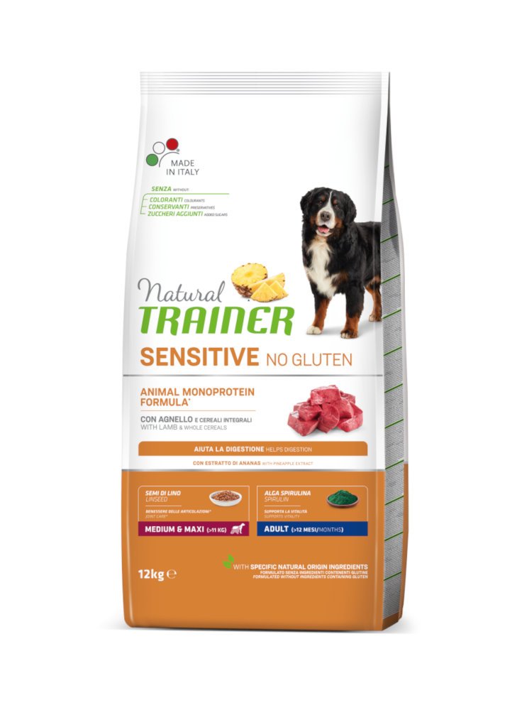 Trainer Sensitive No Gluten Adult medium maxi 12 Kg