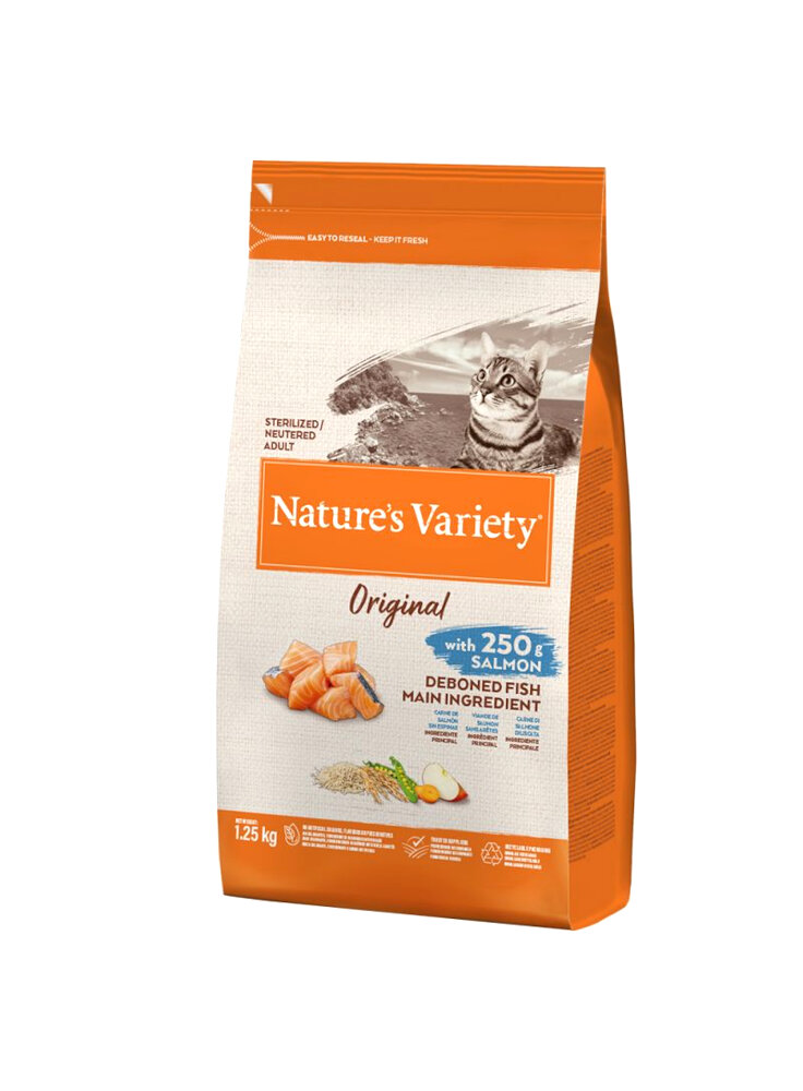 Nature's Variety mangime selezionato per Gatti Adulti Sterilizzati con Salmone