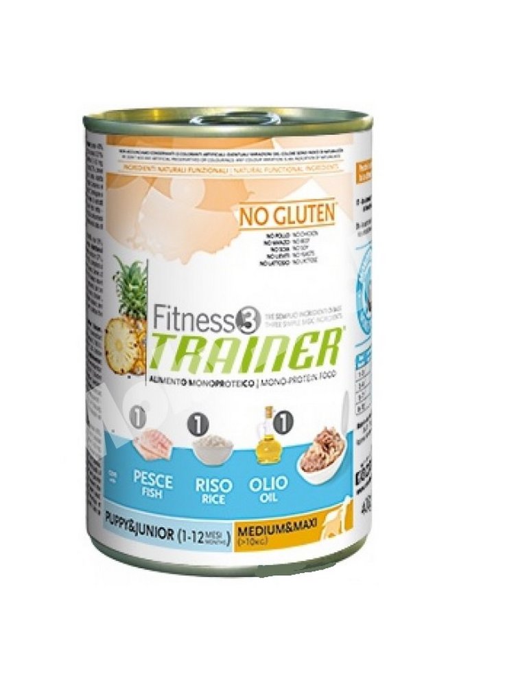 Trainer Fitness3 Dog Puppy & Junior Mini pesce e riso Lattina 150 GR