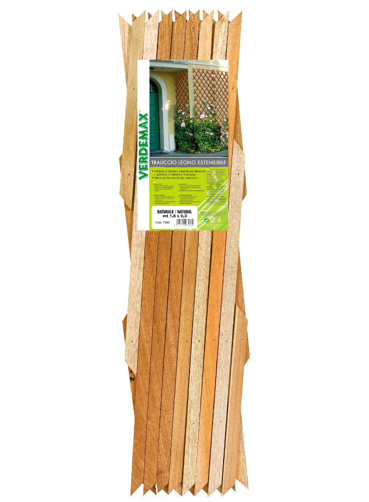 Traliccio estensibile in legno naturale o verde