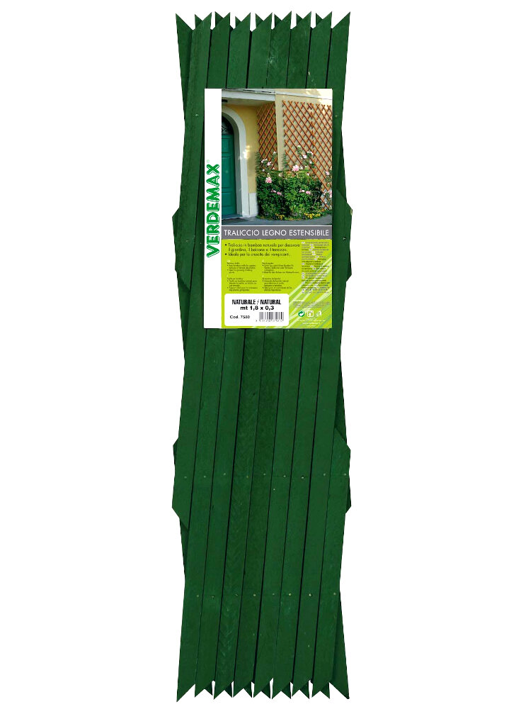 TRALICCIO ESTENSIBILE PER RAMPICANTI mt 3 x 1 col. verde