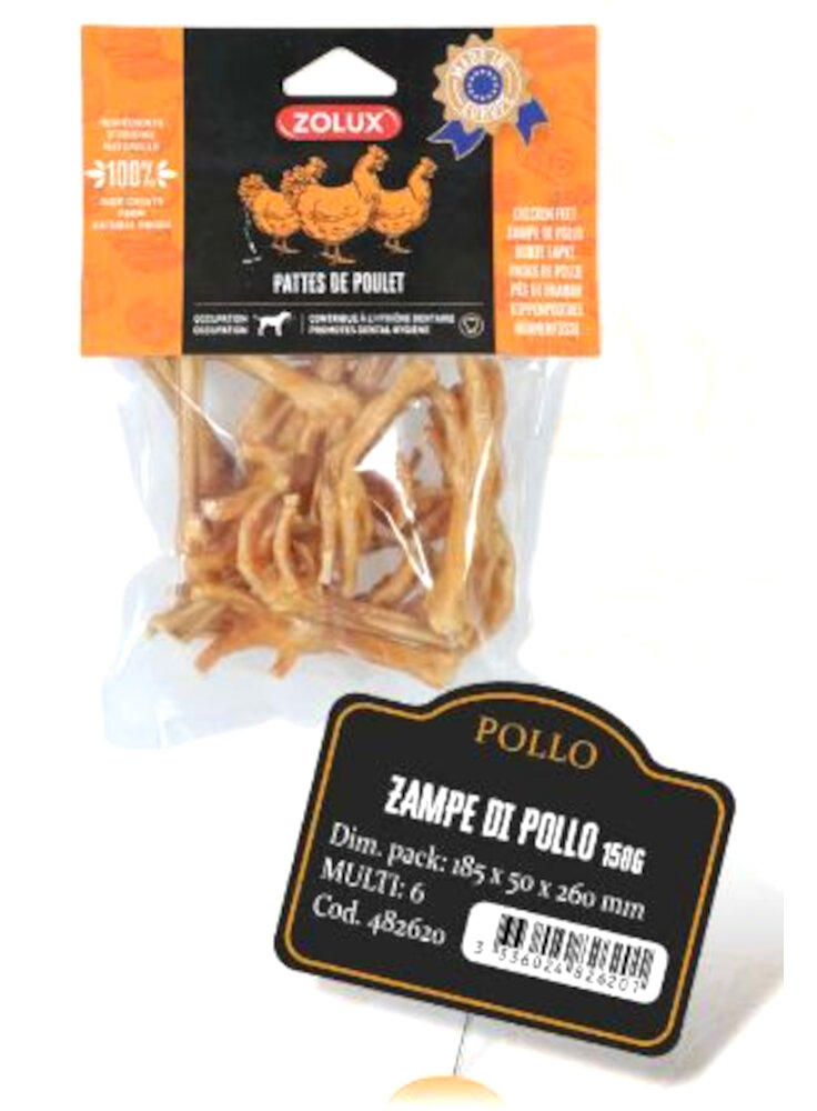 ZAMPE DI POLLO 150g SNACK NATURALE ZOLUX