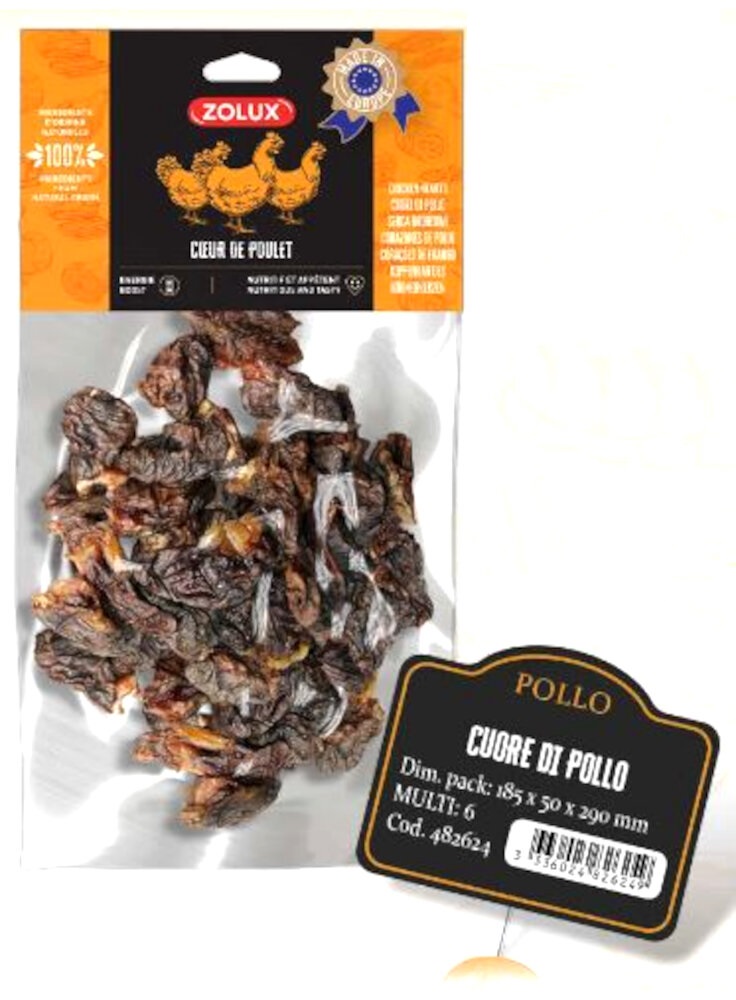 CUORE DI POLLO 150g SNACK NATURALE ZOLUX