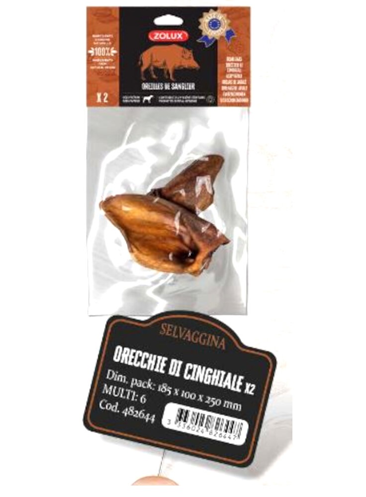 ORECCHIE DI CINGHIALE X2 SNACK NATURALI ZOLUX