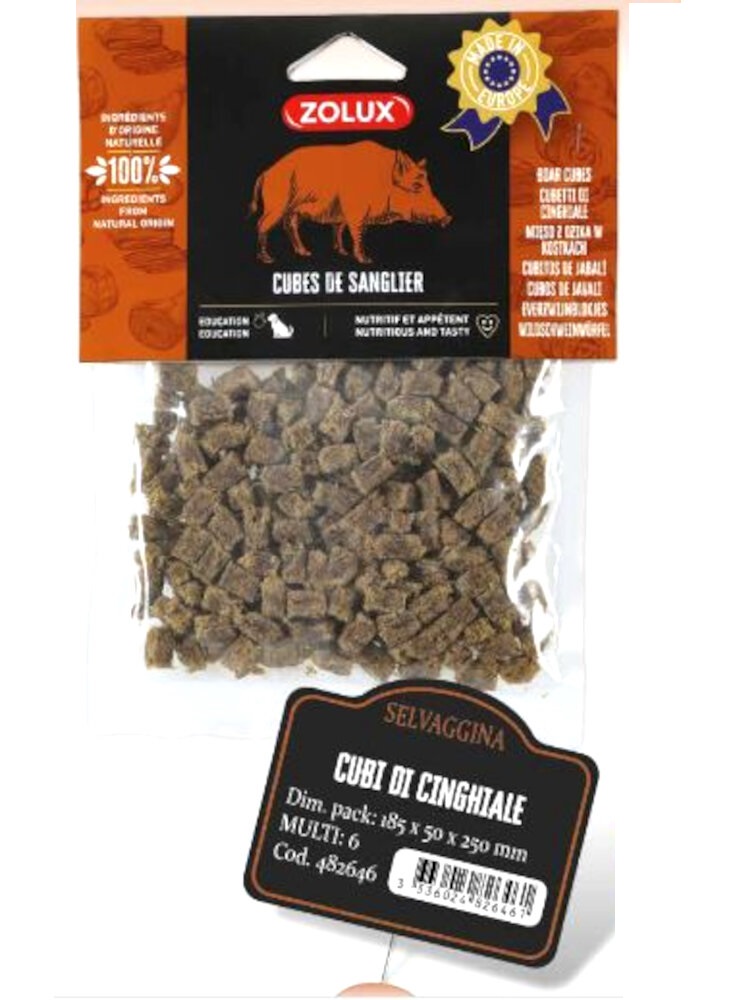 CUBI DI CINGHIALE 100g SNACK NATURALE ZOLUX