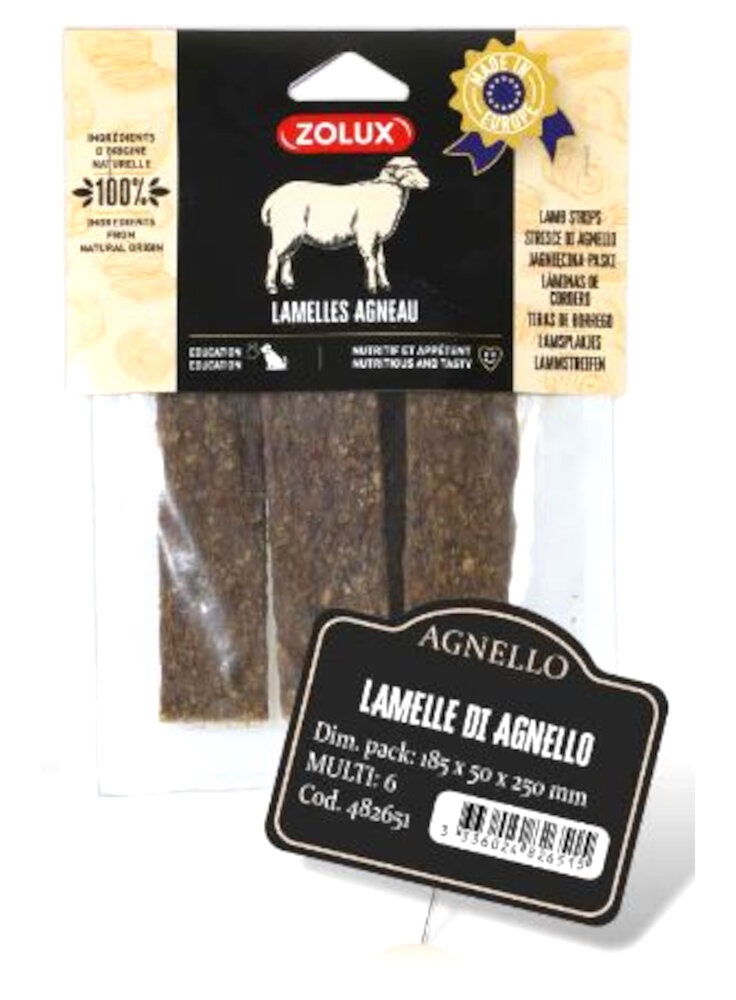 LAMELLE AGNELLO 100g SNACK NATURALE ZOLUX