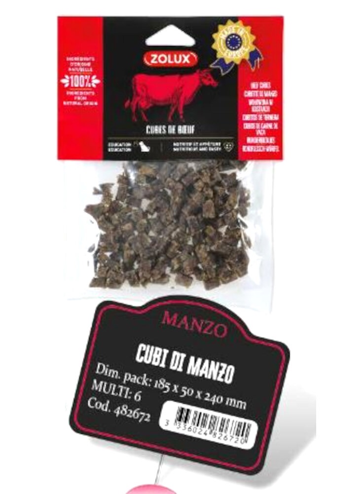 CUBI DI MANZO SNACK NATURALE ZOLUX