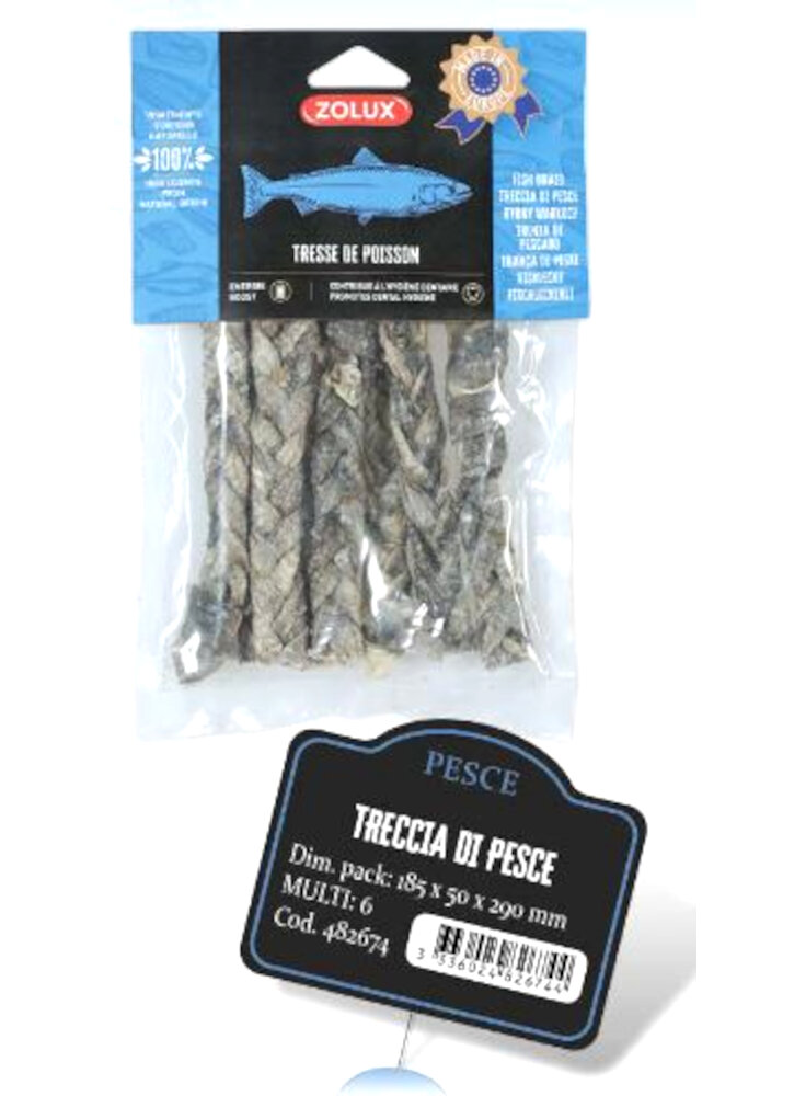 TRECCIA DI PESCE 20g SNACK NATURALI ZOLUX