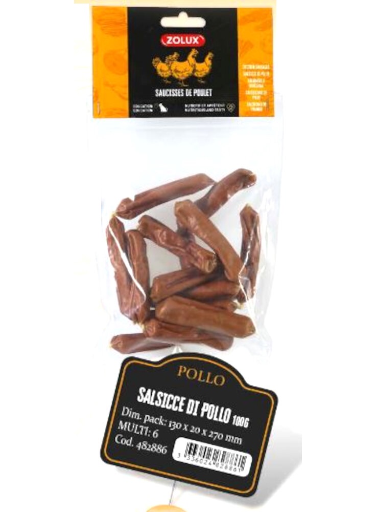 SALSICCE POLLO 100g SNACK NATURALE ZOLUX