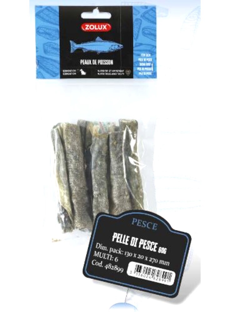 PELLE DI PESCE 60g SNACK NATURALI ZOLUX