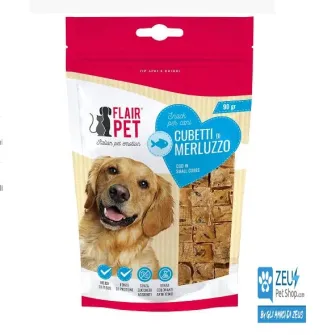 Flairpet Cubetti di Merluzzo Snack per cani 90g