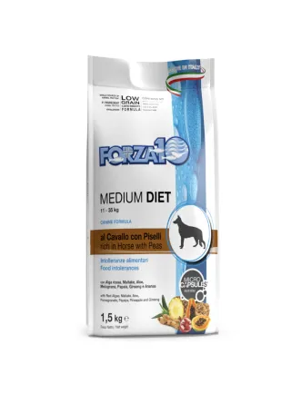 Forza 10 Medium Diet Low Grain Cavallo - Piselli kg 1,5 - 12