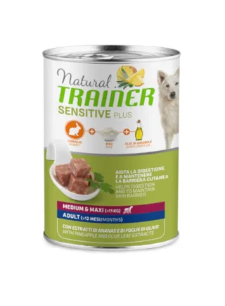 Trainer Sensitive Plus Adult Medium&Maxi Coniglio 400g