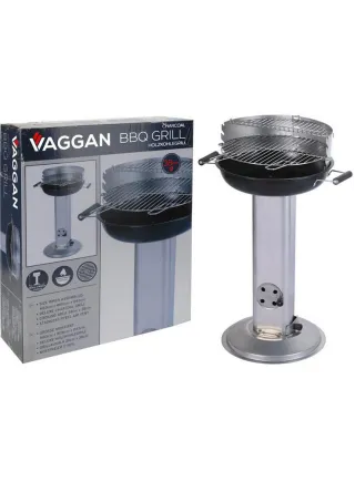 Vaggan BBQ a carbone rotondo con sistema di areazione in acciaio 56x43x83h cm