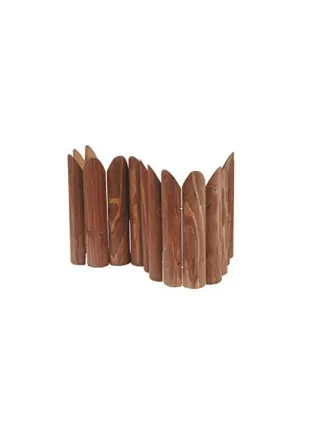 Verdemax bordo ornamentale in legno a mezzo tronchetto 120x30h cm