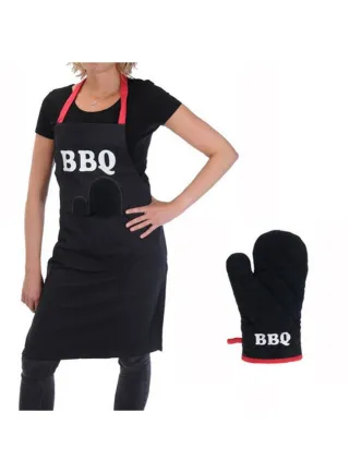 BBQ Equipment Grembiule + Guanto abbinato Unisex
