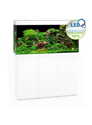 Acquario juwel Rio 350 Led nero bianco darkwood + allestimento dolce o marino e kit manutenzione omaggio