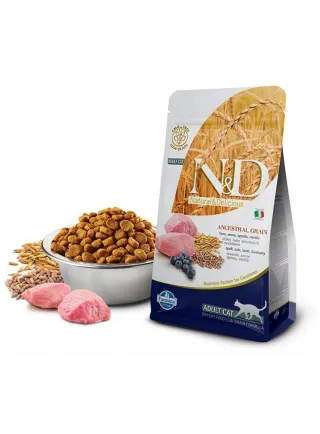 Farmina N&D gatto Ancestral Cibo per Gatti Adulti agnello mirtillo