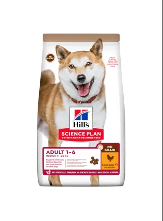 Hill's Science Plan NO GRAIN MEDIUM ADULT Alimento per Cani con Pollo 2,5kg