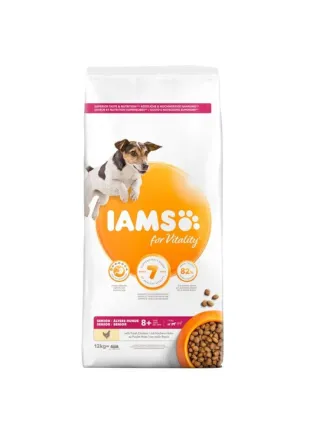 Iams Dog Base Senior Small & Medium Breeds Pollo