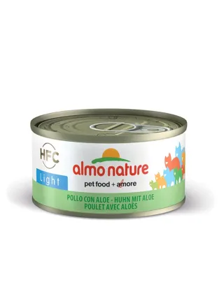 Almo Nature scatoletta gatto al pollo con aloe light 70gr