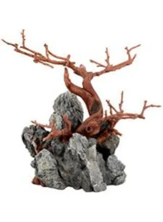 ORNAMENT WOOD&ROCK BROWN