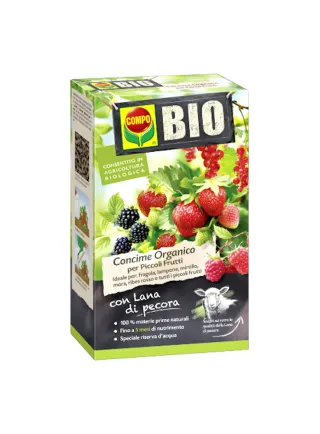 COMPO BIO FERTILIZZANTE CON LANA PER PICCOLI FRUTTI GR.750