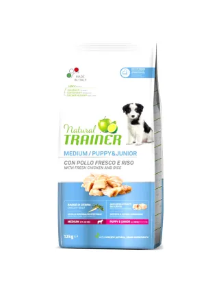 Trainer Natural Dog Puppy e Junior Medium