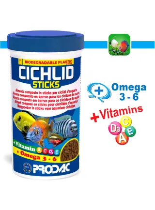 Prodac Cichlid Sticks Cibo in Sticks per Pesci
