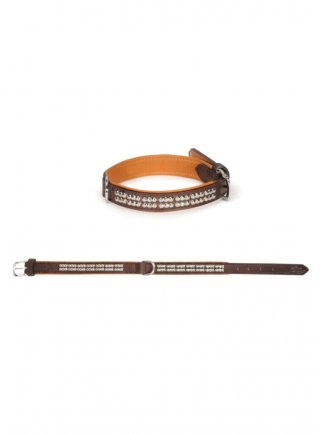 Collare in pelle marrone Montana Camon