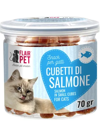 Fairplat Cubetti di Salmone Snack per gatti 70g