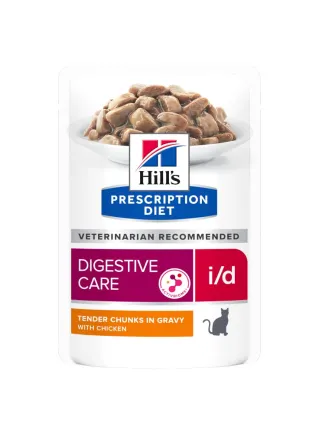 Hill's PRESCRIPTION DIET i/d bocconcini per gatti in bustina per la salute gastrointestinale 12x85g