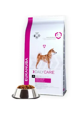 Eukanuba Mangime per Cani Dog Daily Care Adult Sensitive Digestion All Breeds Chicken kg 12,5