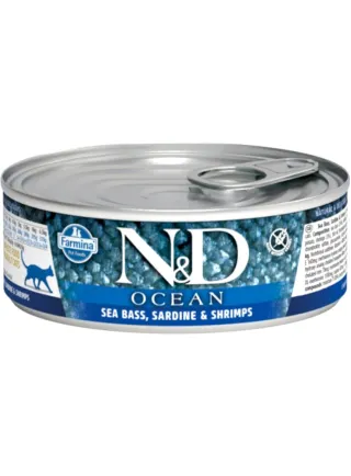 N&D  CAT OCEAN TONNO SARDINE E GAMBERETTI  GR.80