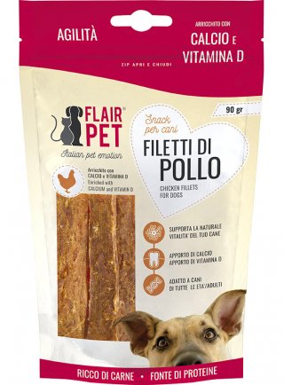 Snack per cuccioli FILETTI DI POLLO con CALCIO E VITAMINA D 90 GR
