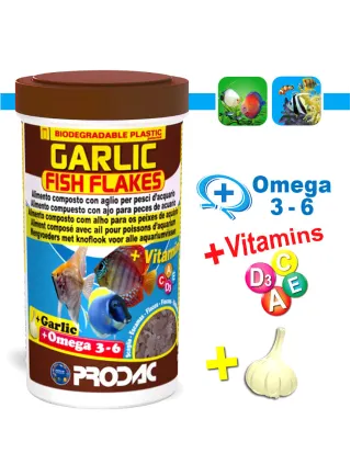 Prodac Garlic Fish Flakes scaglie con aglio per pesci acquario